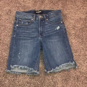 Express mid thigh high waist shorts